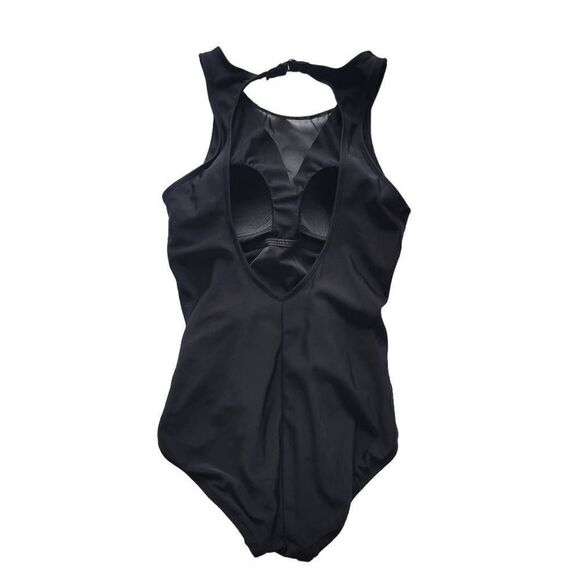 Aqua green womens Sz Small black one pc Swimsuit - Picture 3 of 5